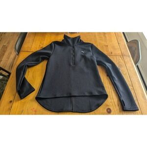 Puma‎ Warm Cell Pullover Thumb Hole Athletic Top Black Quilted M